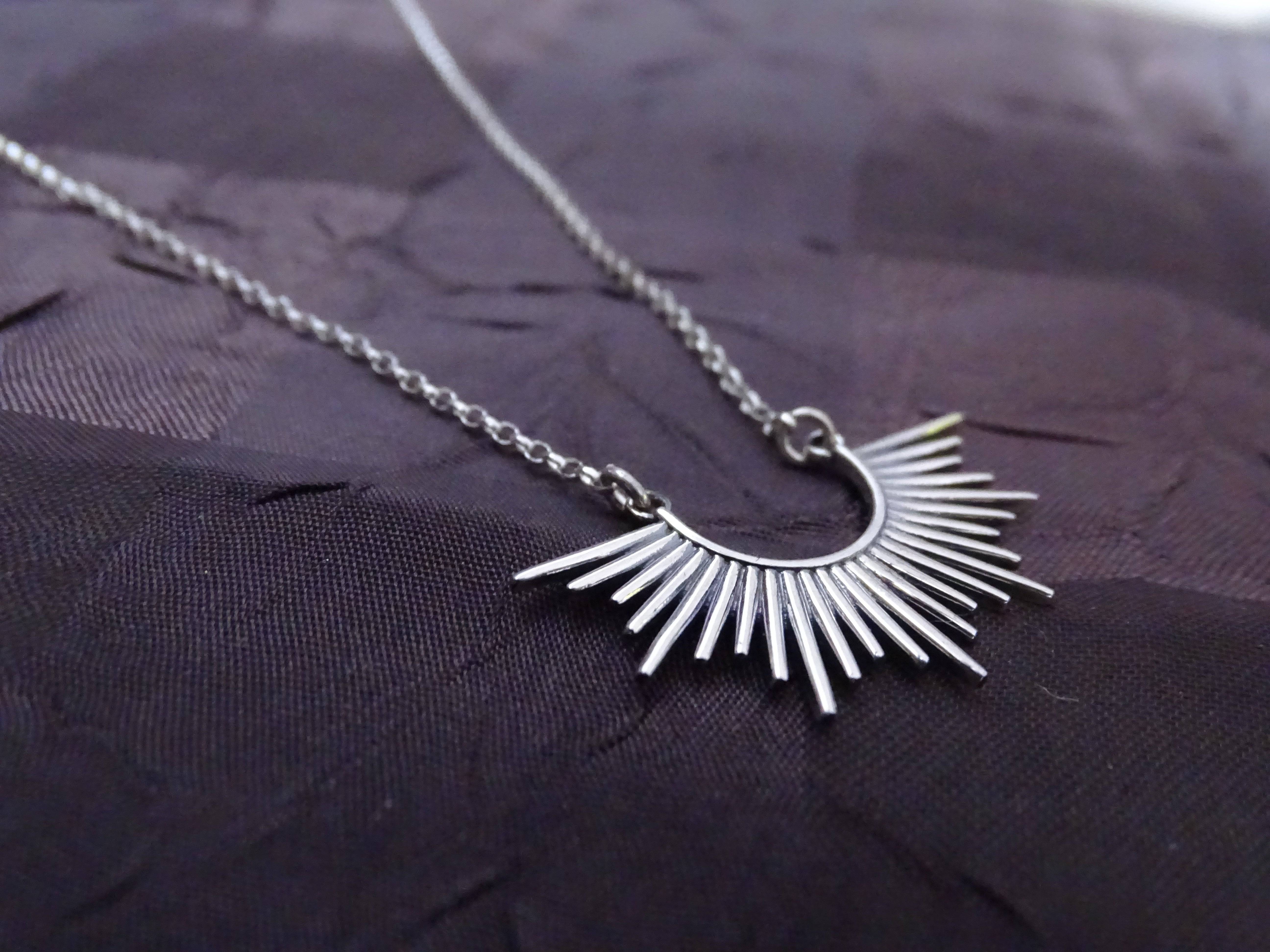 Half Sunburst Necklace - Sterling Silver | The Silver Wing