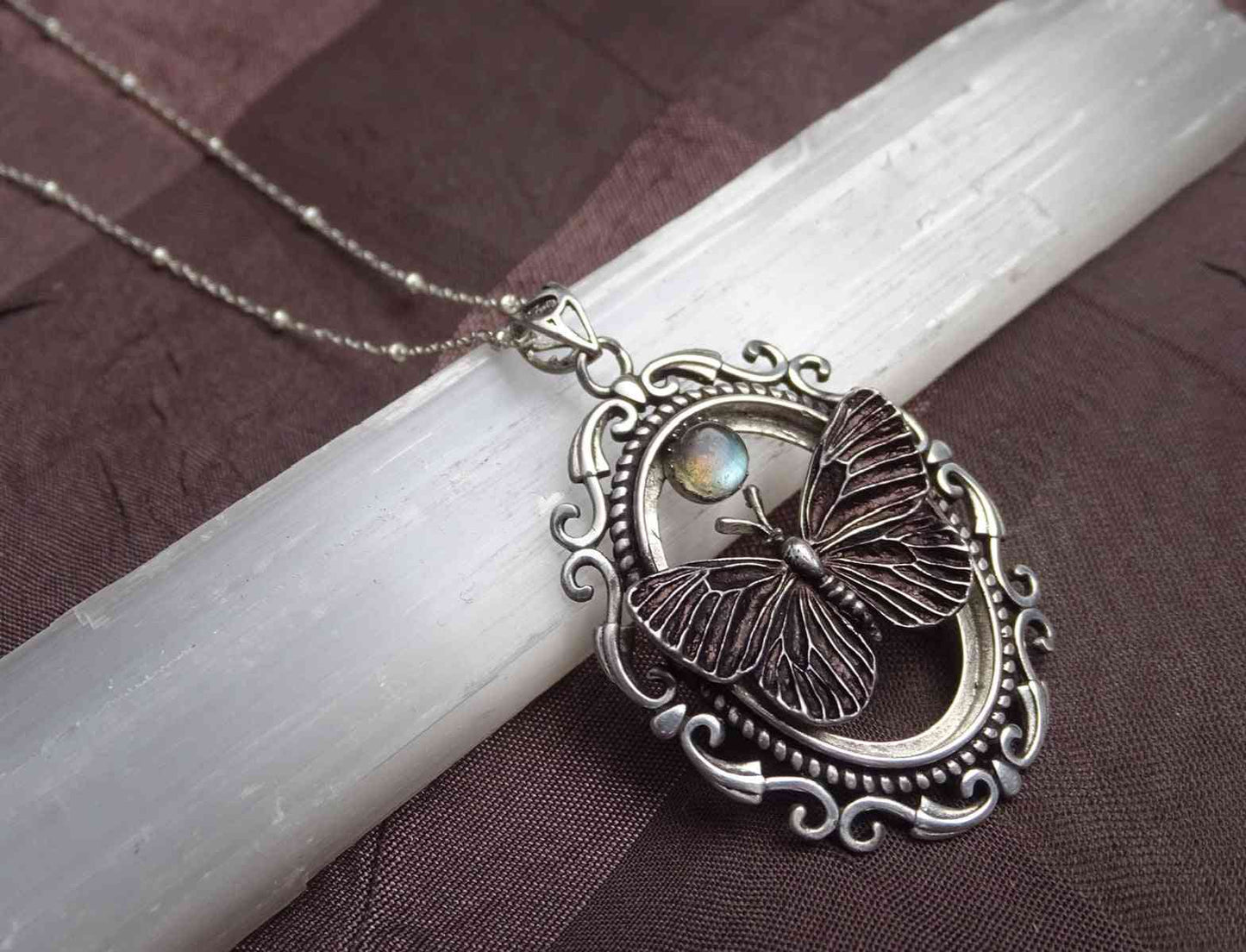 Butterfly Cameo Necklace