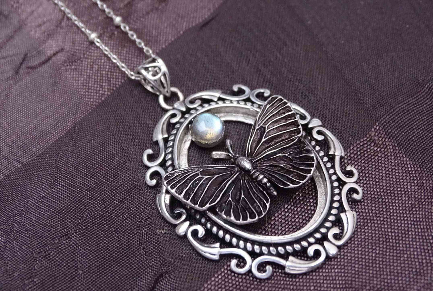 Butterfly Cameo Necklace