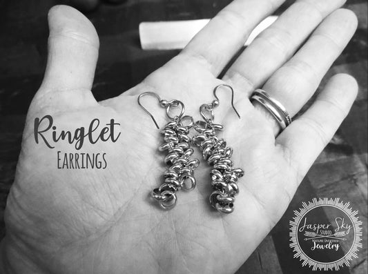 Ringlet Earrings: Handcrafted Silver Dangle for Casual or Chic Style, Perfect Jewelry Gift