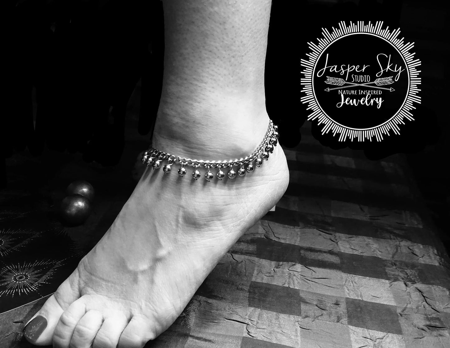 Dangle Anklet Gold, Adjustable Boho Hippie Chic Anklet, Fashionable Jewelry for Her