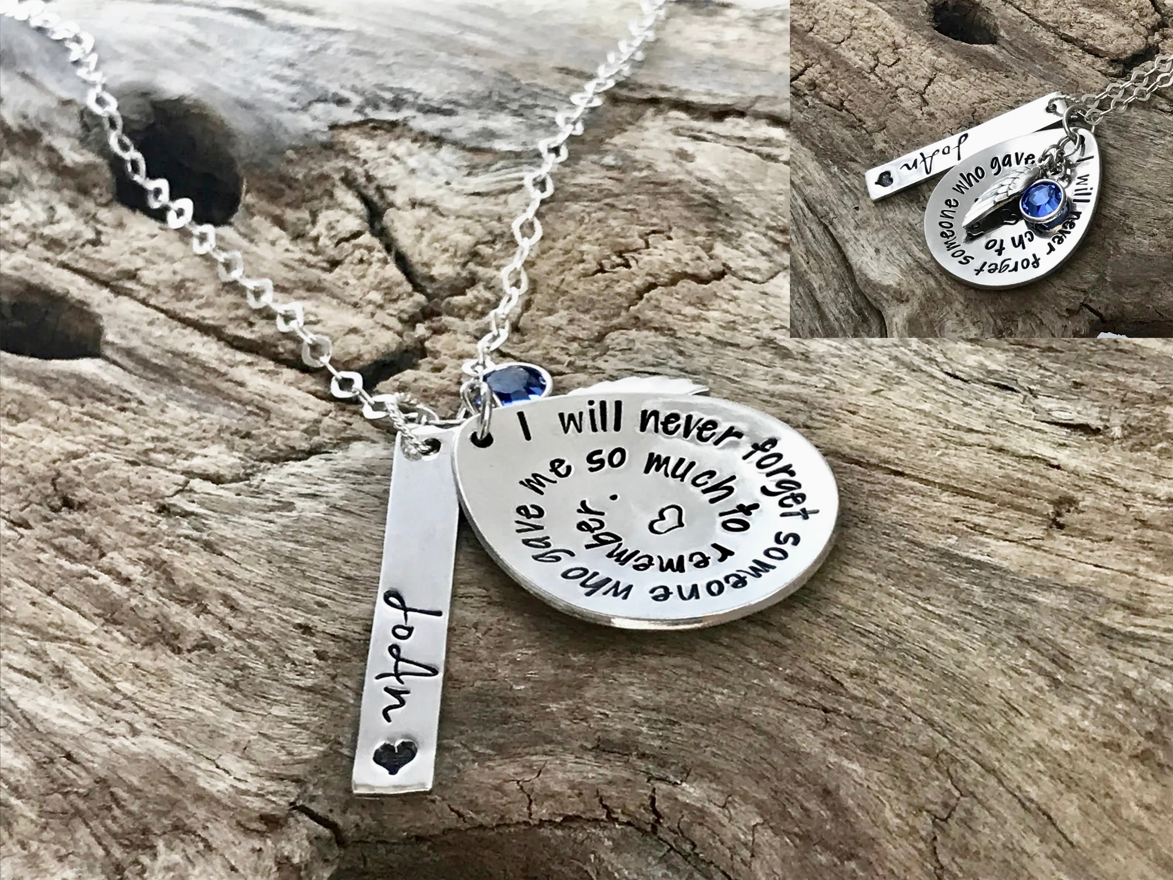 Amazon.com: Dad Memorial Necklace I Used To Be His Angel Jewelry Sympathy  Keepsake Womens Chain 24