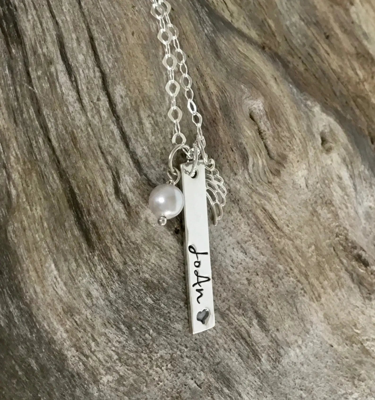 Personalized Angel Wing Necklace With Swarovski Drop, Angel Wing Jewelry,  Birthstone, Initial, Gift for Her, Birthday Gift - Etsy