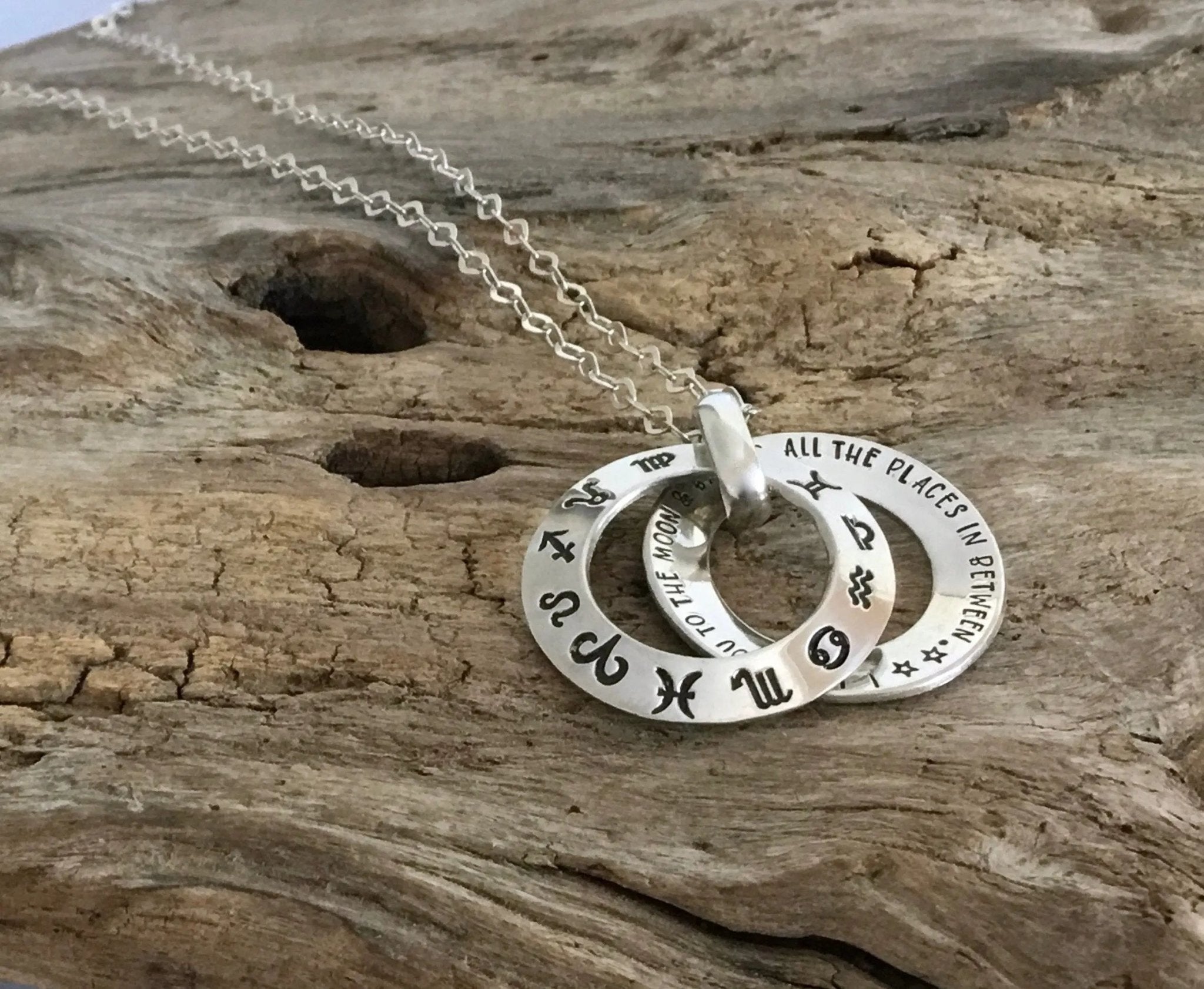 Sterling silver deals zodiac sign necklace